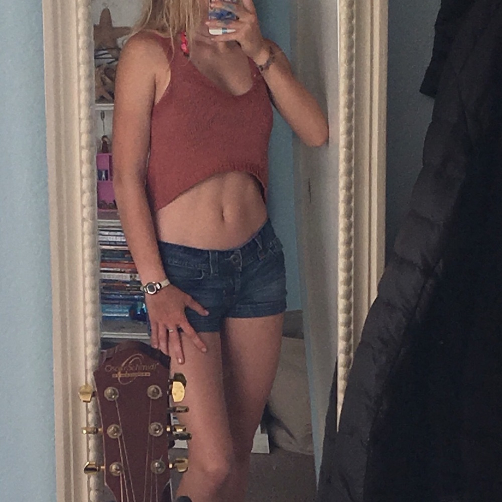 Crochet knit crop top